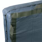 A photo of the bottom of the Pit Pillow, showing how it's bordered with Velcro.