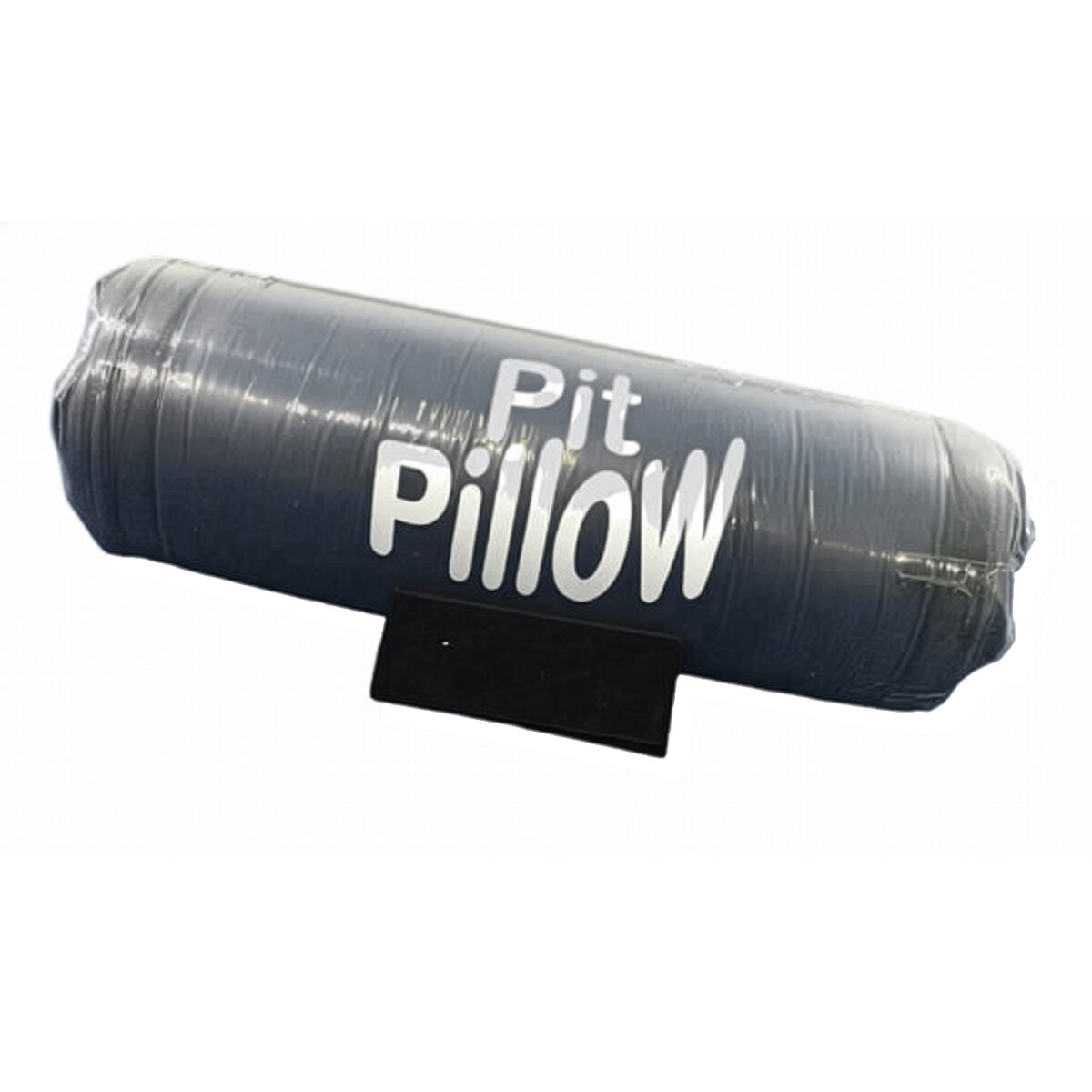 A photo of the Pit Pillow compressed into the form of a tight cylinder for shipping.