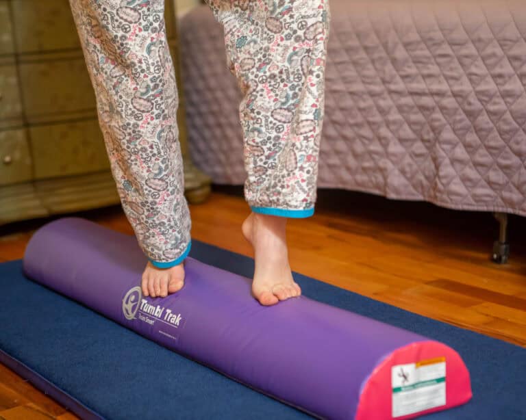 A girl walking on the Half Round