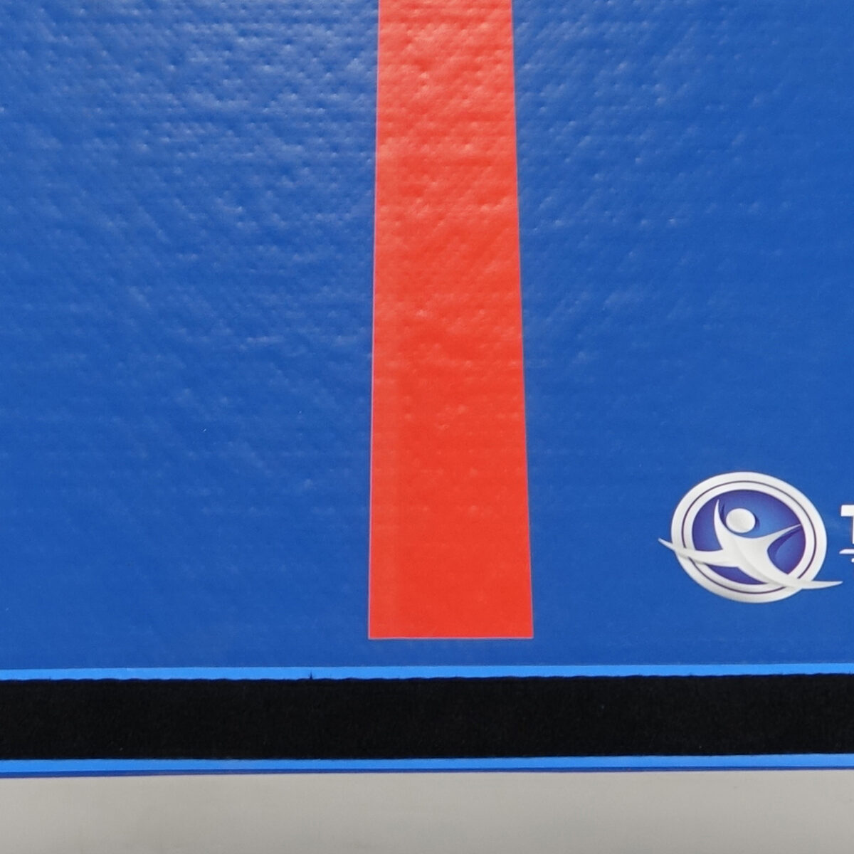 A closeup of the center red line on the vinyl surface of the Power Launch