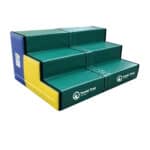 A photo showing two Tumbl Trak Steps attached side-by-side using the Velcro connectors.