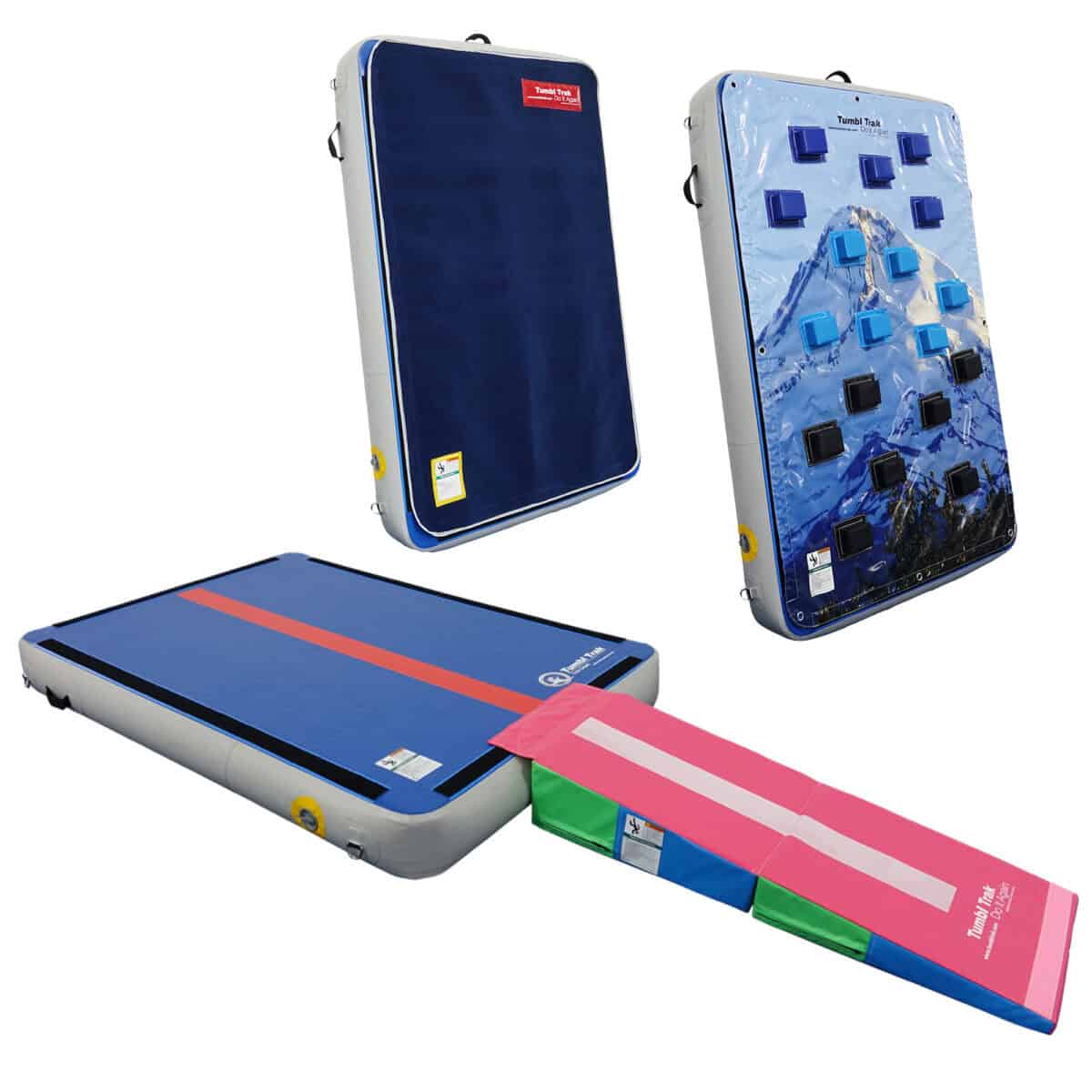 Power Launches shown with the Folding Mini Ramp and Climbing and Carpet Walls